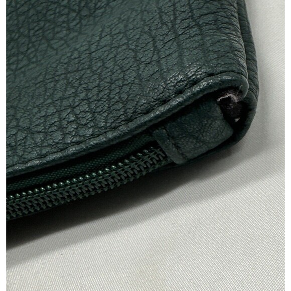 FREE PEOPLE Clutch Bag Vegan Faux Leather Pebble Laptop Cosmetic 12x14.5 Green - Picture 16 of 16